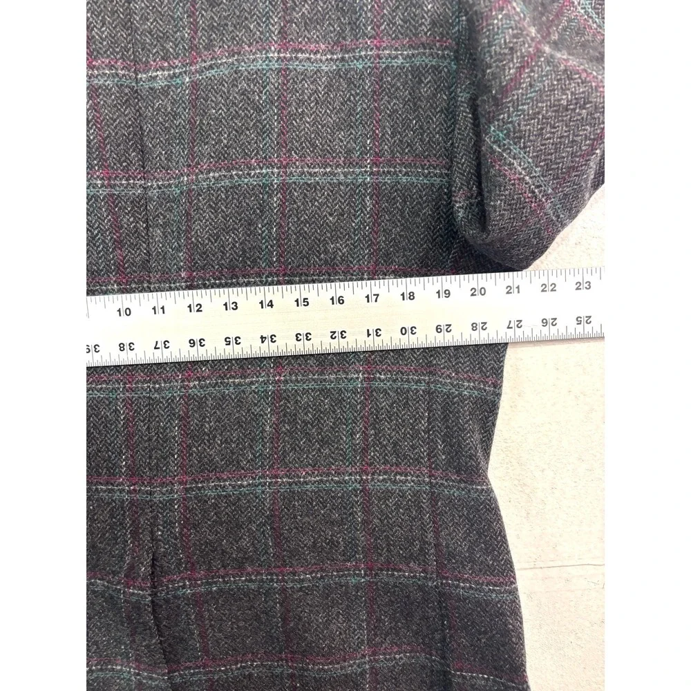 vtg Stanley Blacker 40S Gray Herringbone Tweed Blazer Jacket Sport Coat USA Wool